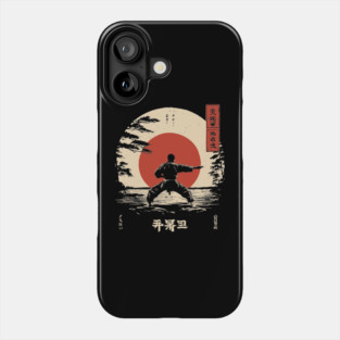 Martial Arts Master in Ukiyo-e Serenity Phone Case