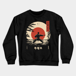 Martial Arts Master in Ukiyo-e Serenity Crewneck Sweatshirt