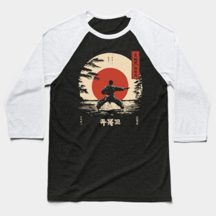 Martial Arts Master in Ukiyo-e Serenity Baseball T-Shirt