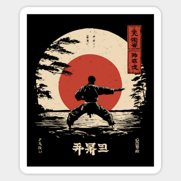 Martial Arts Master in Ukiyo-e Serenity Magnet by TuncGK