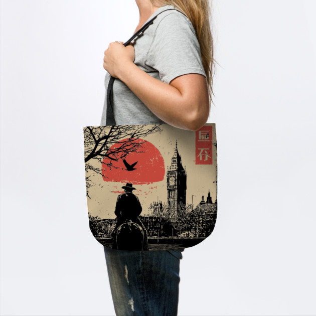 Victorian London Rider in Ukiyo-e Style by TuncGK