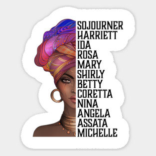 Celebrate Powerful Black Women Who Inspire, Black History, African American Sticker