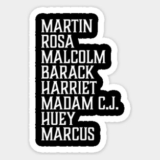 Legends of Black History, Black History Month, Civil Rights Sticker