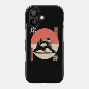 Judo Grapple in Vintage Ukiyo-e Style Phone Case
