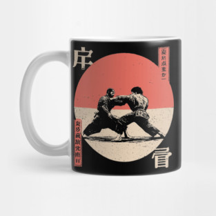 Judo Grapple in Vintage Ukiyo-e Style Mug