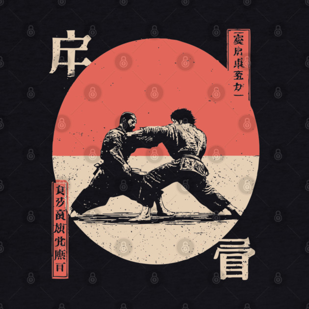 Judo Grapple in Vintage Ukiyo-e Style by TuncGK