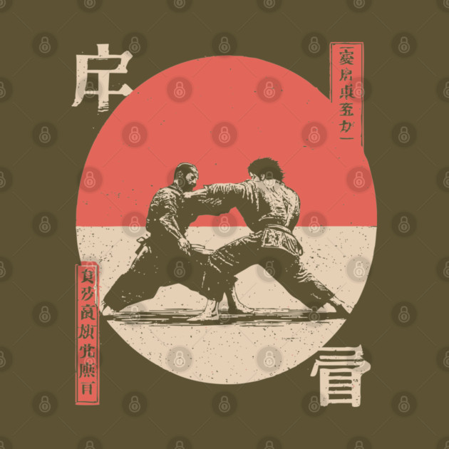 Judo Grapple in Vintage Ukiyo-e Style by TuncGK