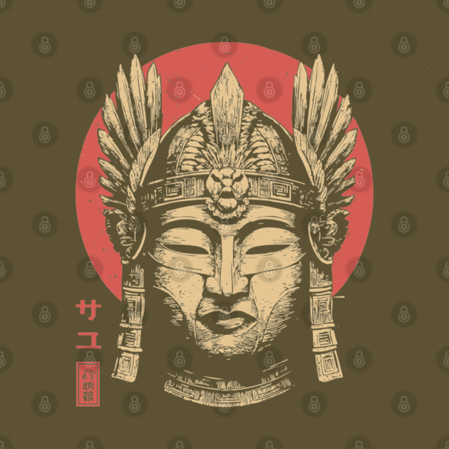 Valkyrie Buddha Mask in Ukiyo-e Fusion by TuncGK