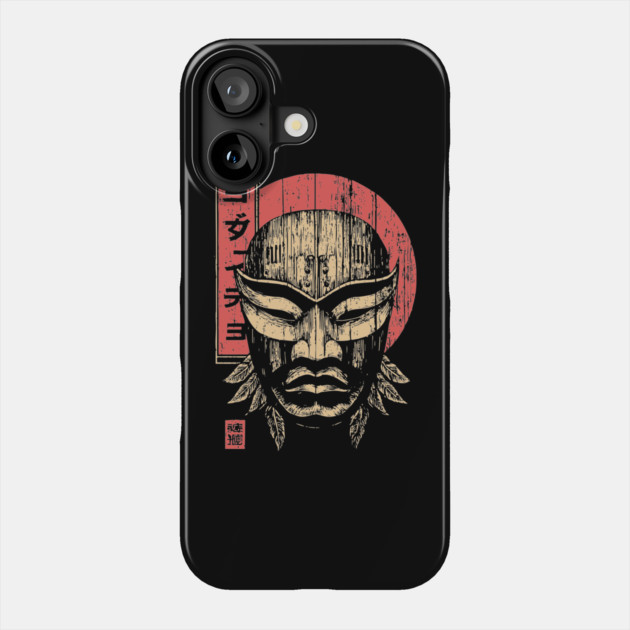 Tribal Warrior Mask in Ukiyo-e Style Phone Case by TuncGK