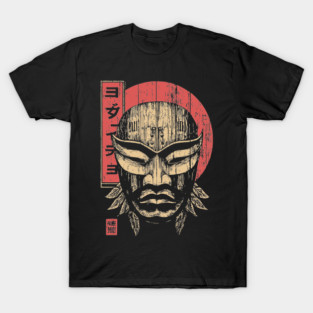 Tribal Warrior Mask in Ukiyo-e Style T-Shirt