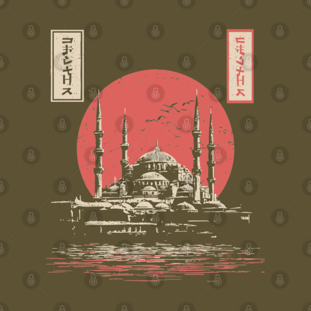 Istanbul Mosque in Serene Ukiyo-e Style by TuncGK