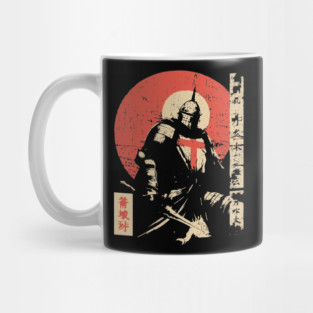 Crusader Knight as a Japanese Woodblock Warrior Mug