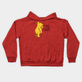 Classic Winnie the Pooh - Don't Look Back. Today is a gift, that is why it is called the present. Kids Hoodie