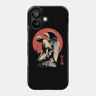 Weeping Angel in Japanese Woodblock Style Phone Case