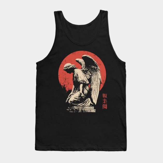 Weeping Angel in Japanese Woodblock Style Tank Top by TuncGK