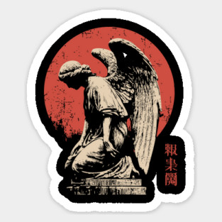 Weeping Angel in Japanese Woodblock Style Magnet