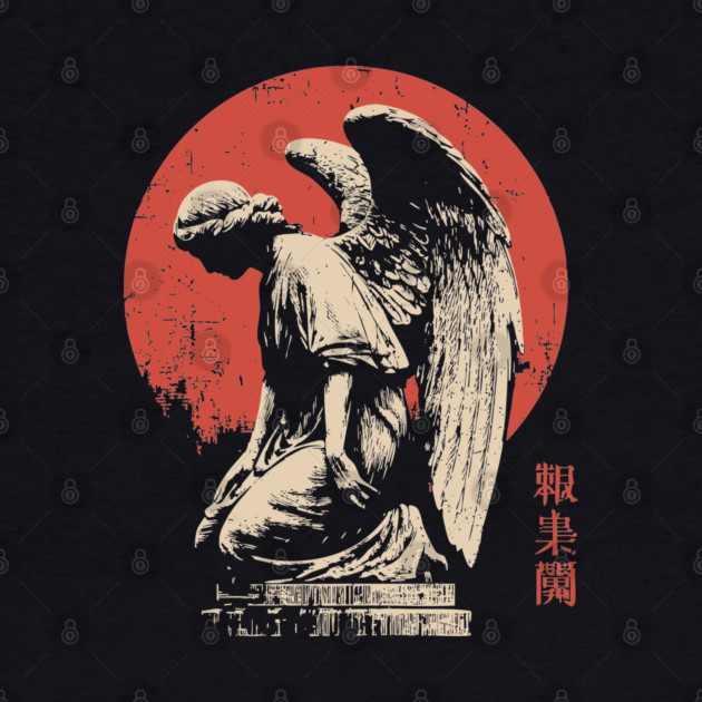 Weeping Angel in Japanese Woodblock Style by TuncGK
