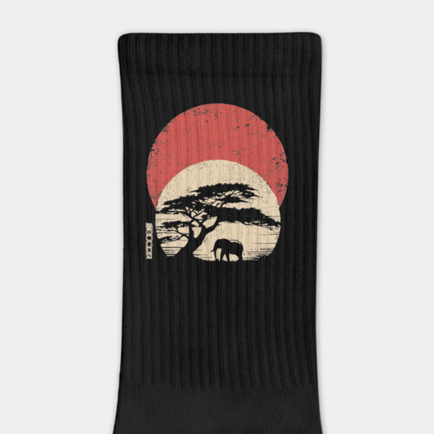 African Savannah in Japanese Woodblock Serenity by TuncGK