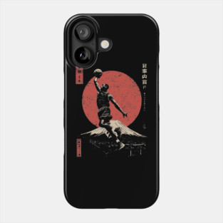 Slam Dunk over Mt. Fuji in Ukiyo-e Style Phone Case