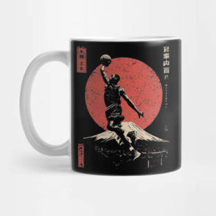 Slam Dunk over Mt. Fuji in Ukiyo-e Style Mug