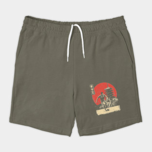 Soccer Player and Pagoda in Japanese Style Shorts