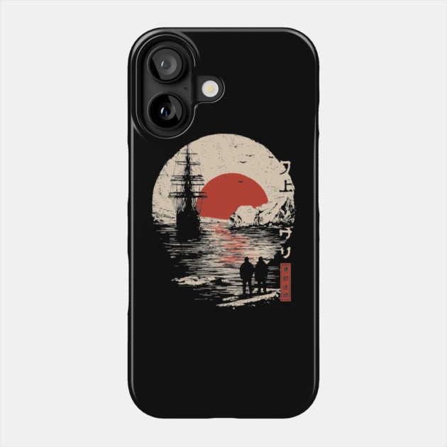 Antarctic Explorers in Ukiyo-e Style Phone Case by TuncGK
