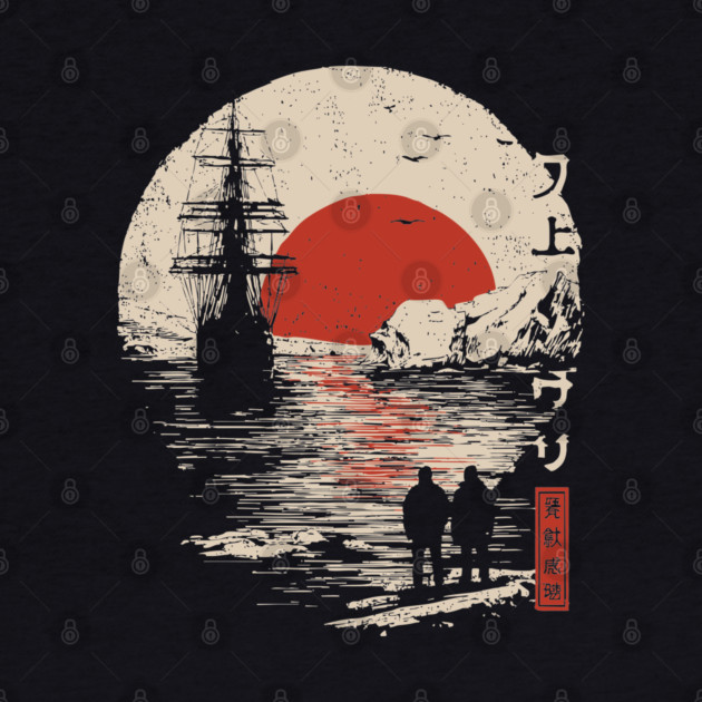 Antarctic Explorers in Ukiyo-e Style by TuncGK