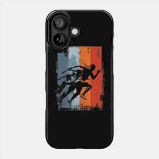 Retro Sprinters in Motion | Speed, Power, and Motivation Phone Case