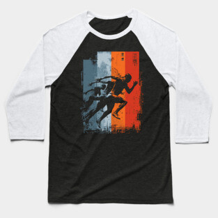 Retro Sprinters in Motion | Speed, Power, and Motivation Baseball T-Shirt