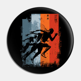 Retro Sprinters in Motion | Speed, Power, and Motivation Pin