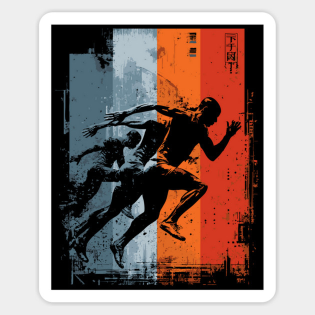 Retro Sprinters in Motion | Speed, Power, and Motivation Magnet by TuncGK