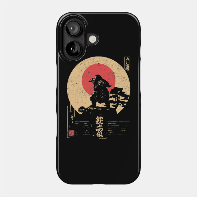 Sumo God on a Cliff in Ukiyo-e Style Phone Case by TuncGK