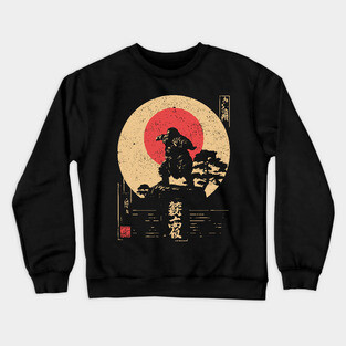 Sumo God on a Cliff in Ukiyo-e Style Crewneck Sweatshirt