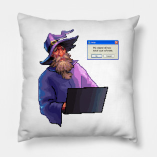 The wizard will install your software Pillow