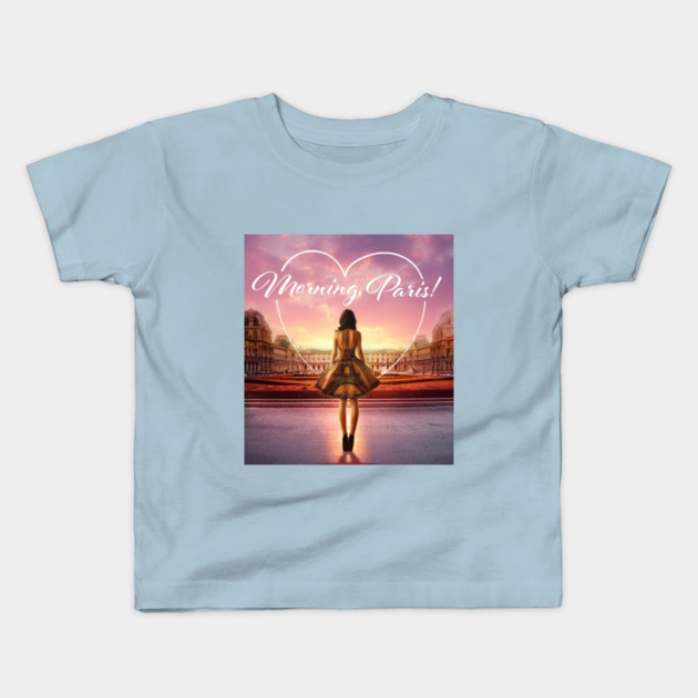 Morning, Paris! Key Art Kids T-Shirt by Margin's Store
