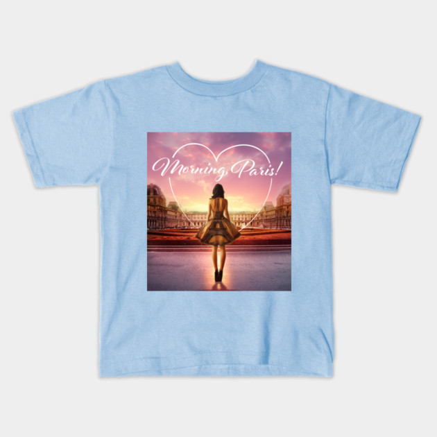 Morning, Paris! Key Art Kids T-Shirt by Margin's Store
