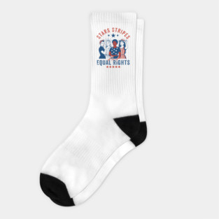 Stars Stripes And Equal Rights – 4th of July Feminist Equality Design Socks