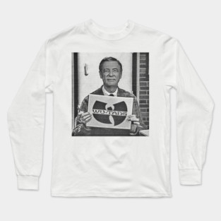 Vintage Mr. Rogers - Dj Turntables hip hop Wu tang black Long Sleeve T-Shirt