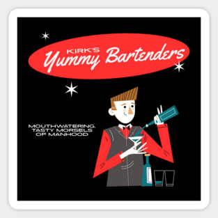 Kirk's Yummy Bartenders Sticker