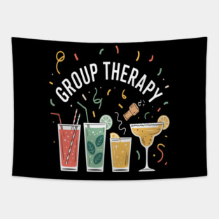 Group Therapy Drinking Cocktail Tapestry