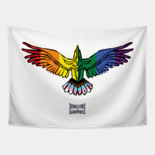 D&R Pride: White Raven Pride Tapestry