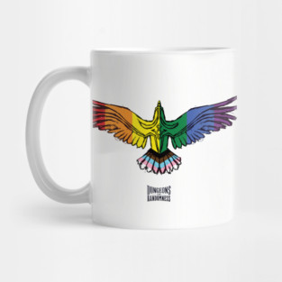 D&R Pride: White Raven Pride Mug