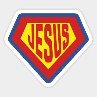 Super Jesus (Funny Christian T-Shirt) - Fun Sticker