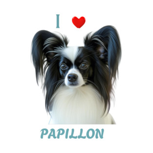 I Love Papillon dog, Dog Lover, Gift for Dog Lovers T-Shirt