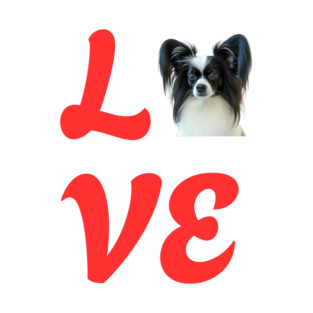 I Love Papillon dog, Dog Lover, Gift for Dog Lovers T-Shirt