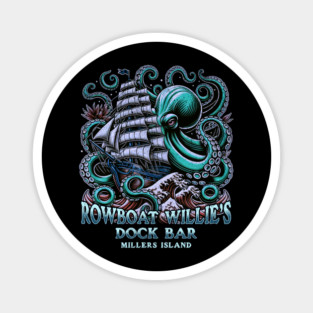RowBoat Willie's Dock Bar Millers Island Sparrows Point Maryland Kraken Edition Magnet