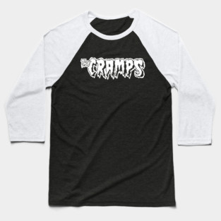 white logo The Cramps Band Baseball T-Shirt