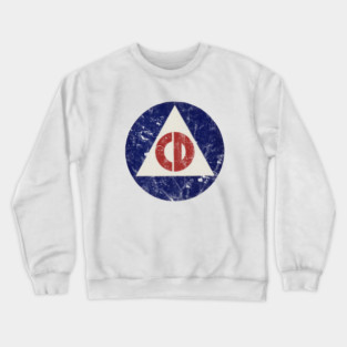 WW2 Civil Defense Office of Civilian Defense Insignia Vintage Crewneck Sweatshirt