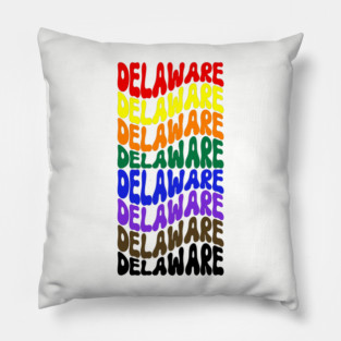 Delaware Proud (black lettering) Pillow