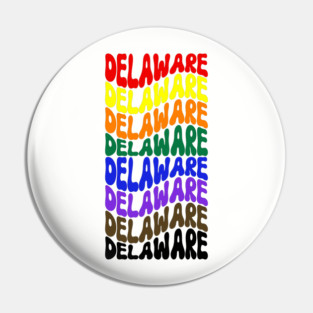 Delaware Proud (black lettering) Pin